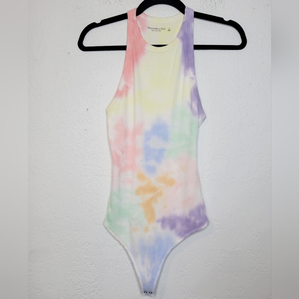 Abercrombie & Fitch Soft A&F Rib Collection, Size Small Bodysuit, Tie Dye
